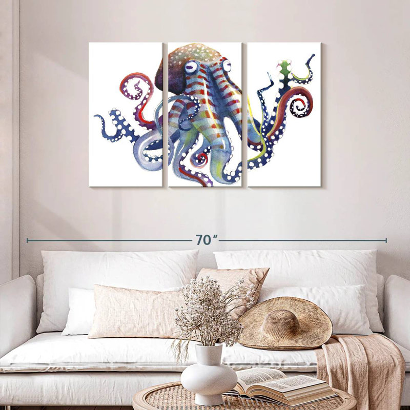 Brampt Striped Octopus, 28" H x 45" W