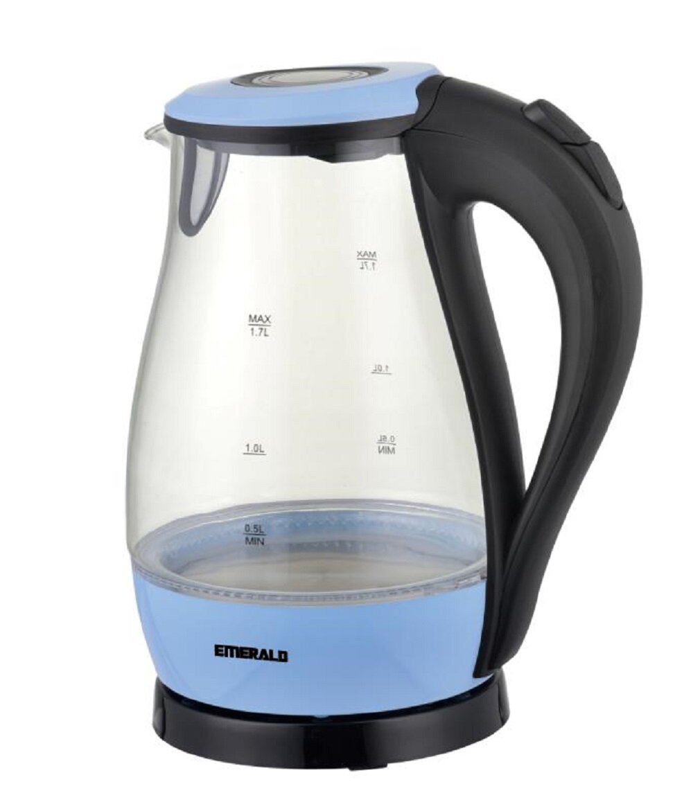 Zulay Kitchen 1.7L Glass Electric Kettle With Blue LED Light