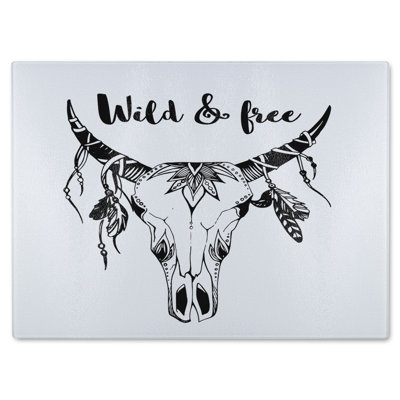 Boho Chic Fashion Glass Chopping Board