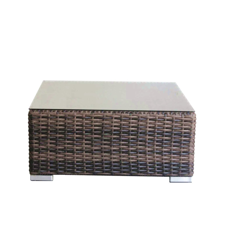 Modern Brown Square Coffee Table – No Assembly Required