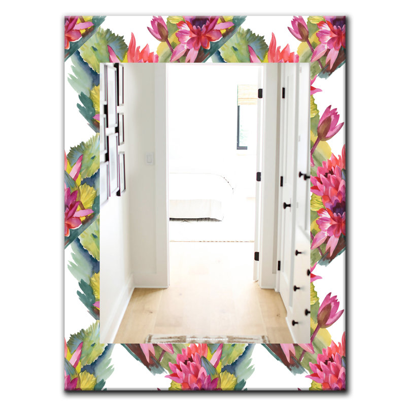 Miroir mural traditionnel fleur 36, H 39,4 po x l 29,5 po