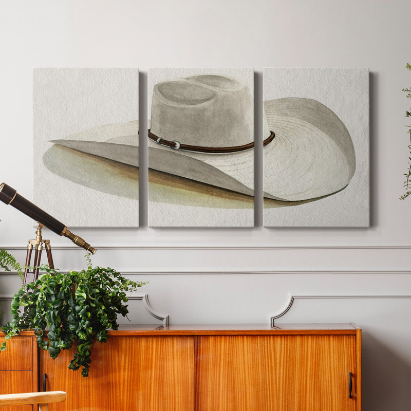 9_Cowboy Hat II - Toile tendue avec châssis de qualité supérieure - Prêt à être accroché, H 36 po x l 72 po x P 1 po
