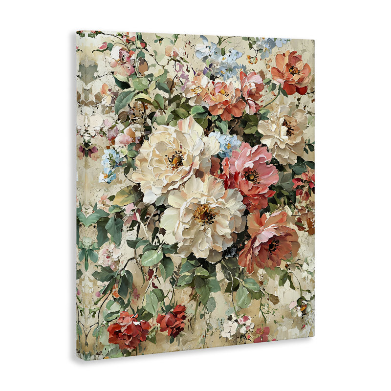«Aged Abstract Flowers», conception par Franklyn Gregory, H 20 po x l 16 po