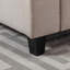 Canapé modulaire double en lin 6 pièces avec pieds interchangeables, repose-pieds et coussins