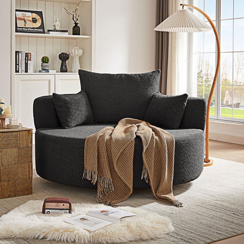 Fauteuil pivotant avec coussins amovibles Accent