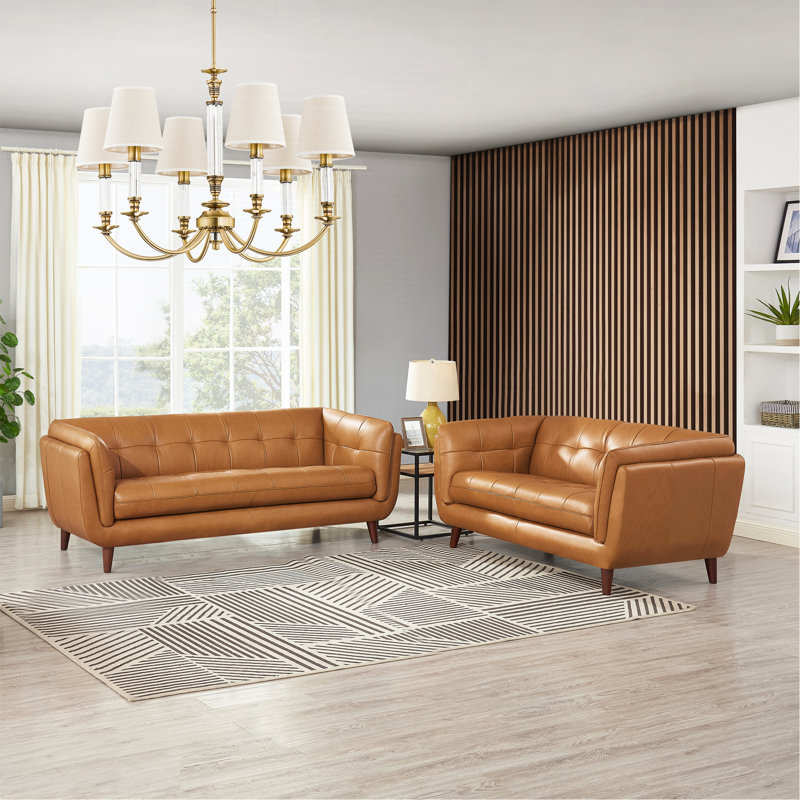 Bench Seat Leather Loveseat