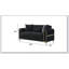 Causeuse convertible en tissu de velours Melody