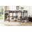 Twin Size Metal Loft Bed With Two Built-In Desks
