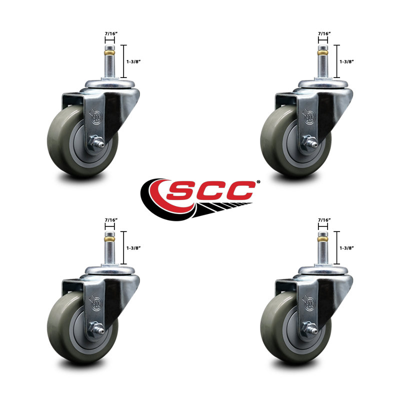 Polyurethane Caster, Gray