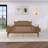 Walnut Wood Frame Queen Platform Bed