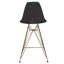 Tabouret Bagimont de 29,5 po de hauteur - Tabouret de bar Mid-Century lustré moderne avec base en chrome doré poli-1610762254