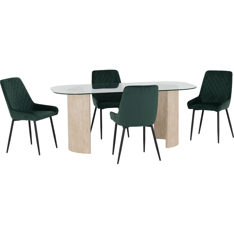 Modena & Avery 4 - Person Dining Set, Green