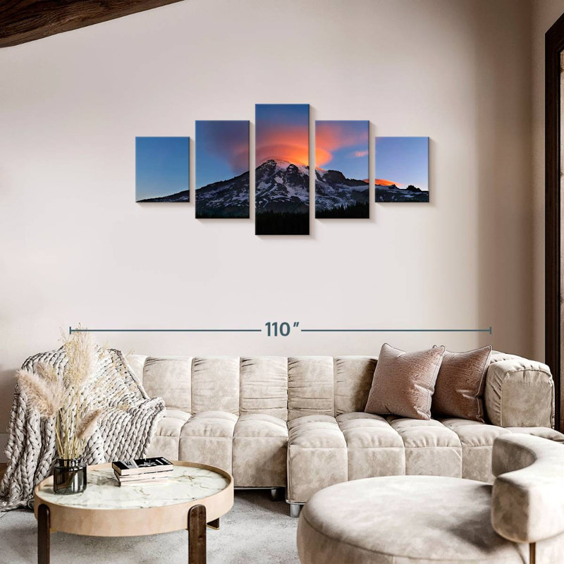 Mount Rainier Cloud Dome, 34" H x 74" W