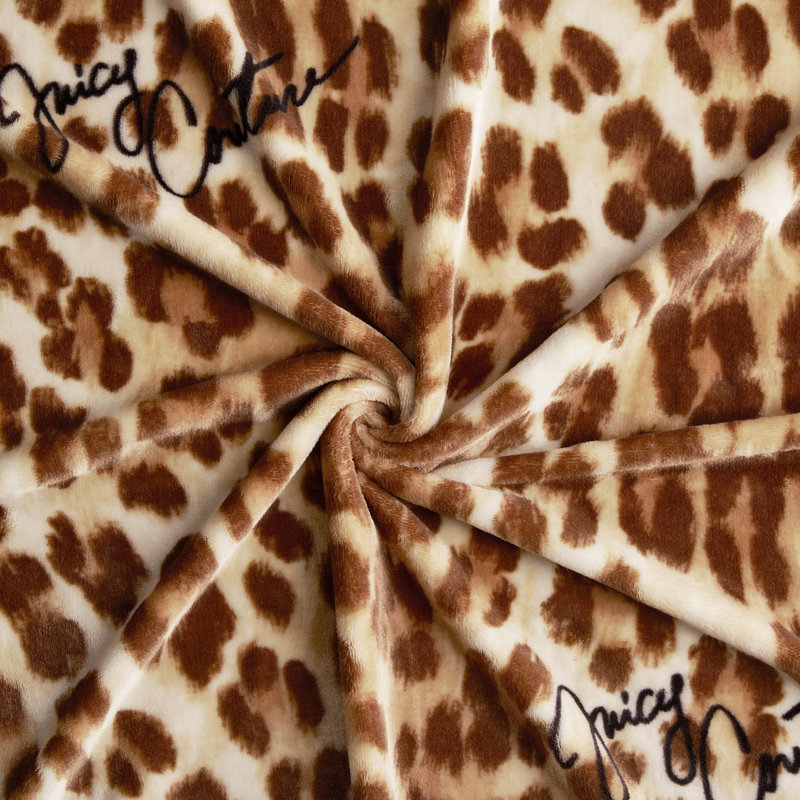 Juicy Couture Regent Leopard Throw Blankets, Brown