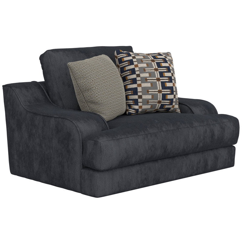 Chaise Calline et 1/2 avec coussin moelleux, Bleu
