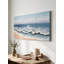 Triptyque sur toile texturé 3D en relief représentant une plage au bord de la mer