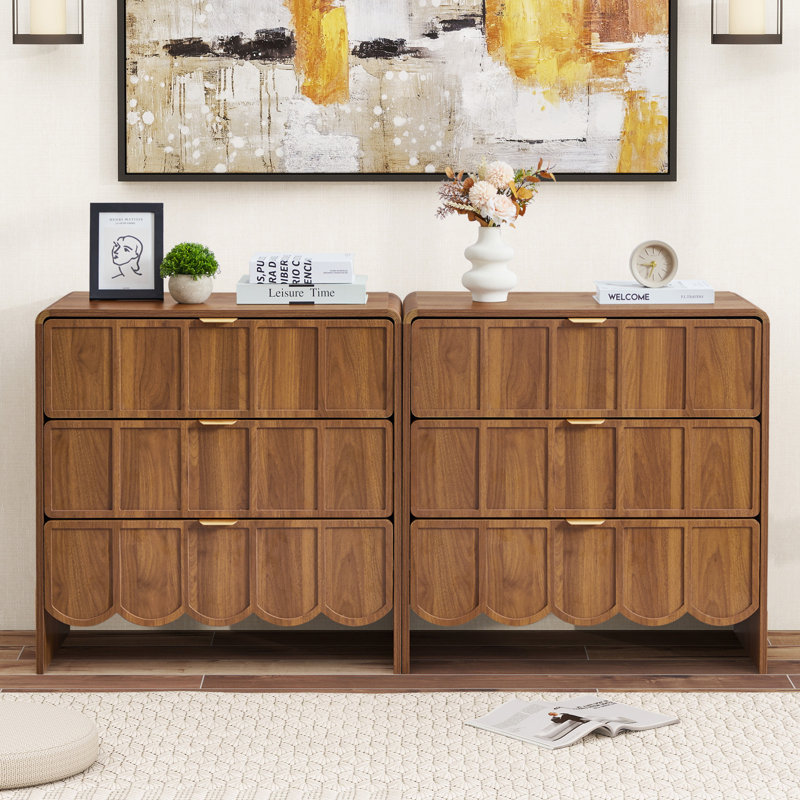 Commode décorative 3 tiroirs, Brun