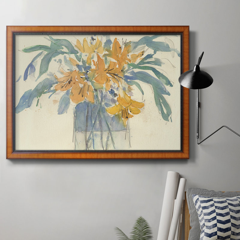 Day Lily Moment I, toile encadrée de qualité supérieure - prête à être accrochée, H 16 po x l 20 po x P 2,5 po