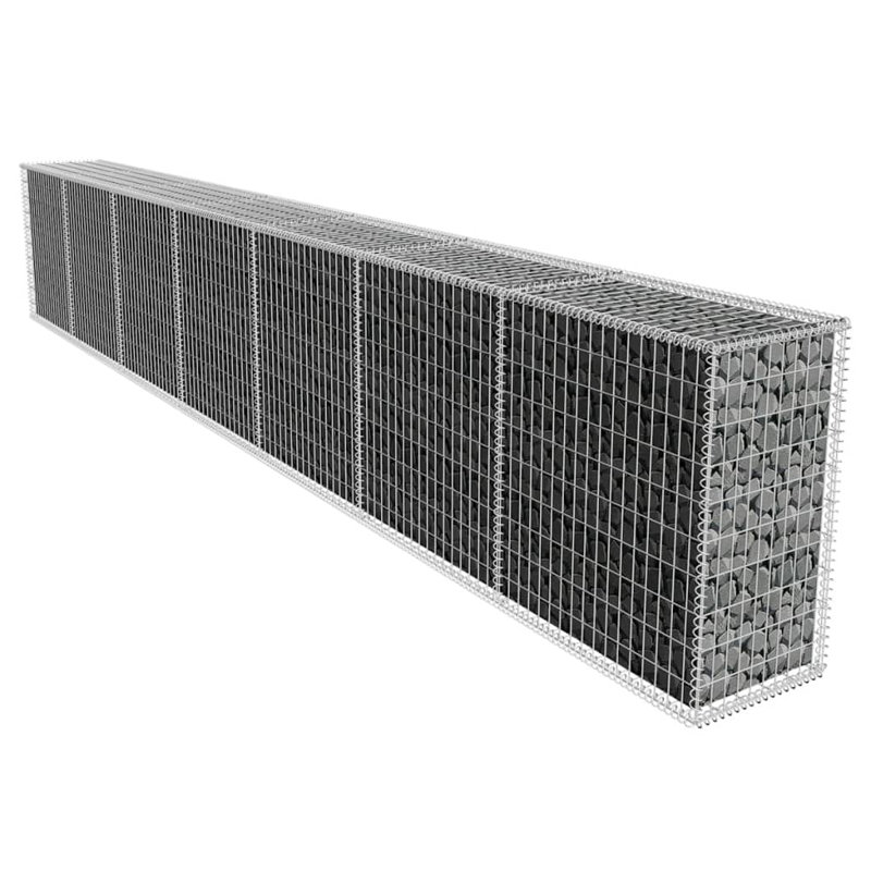 Siddiqi Gabion Wall with Cover, 600 cm x 50 cm x 100 cm