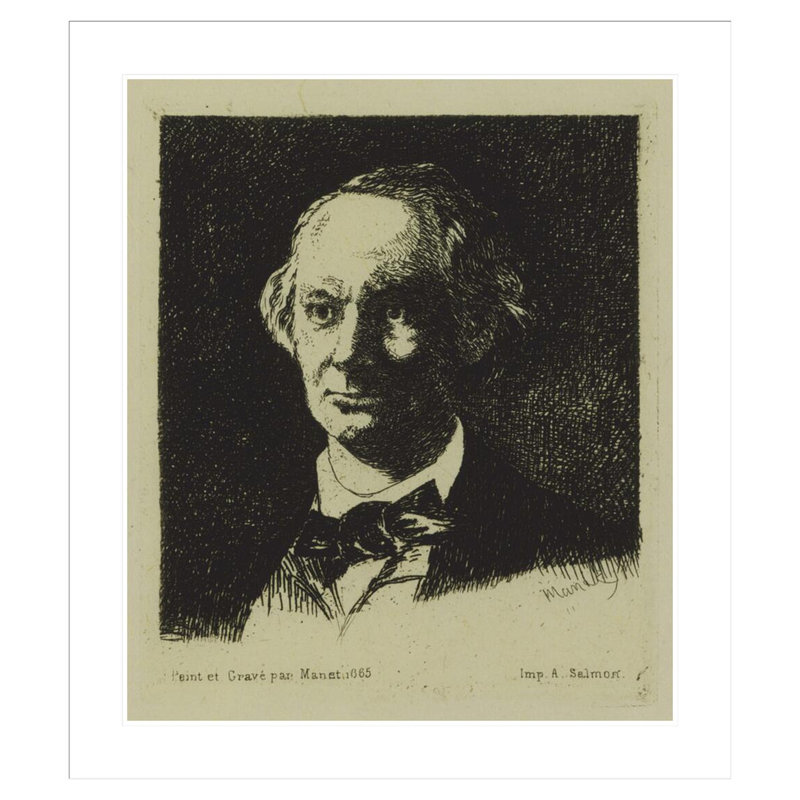 «Baudelaire» par Edward Manet, impression giclée sur cadre, H 38,06 po x l 33,5 po