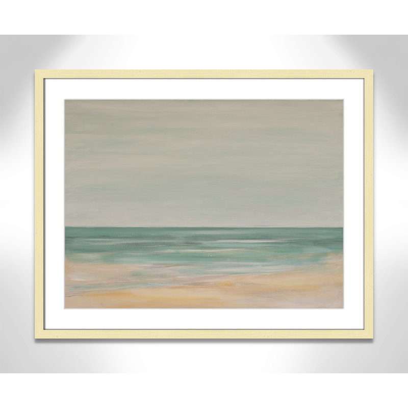 Horizon - impression de version paysage par S.H. Khân, L 29,5 po x H 23,5 po, Imprimé mat, Or mat