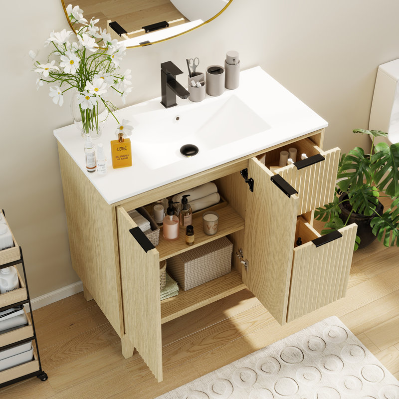 36" Bathroom Vanity With SMC Resin Sink