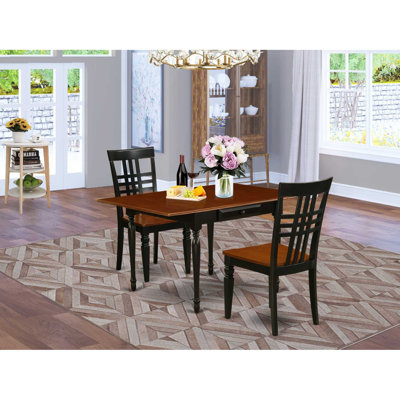 Solid Wood Top With Dropleaf Dining Table Set
