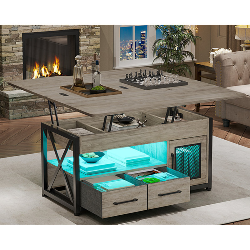 Dessus de table basse Soukaina, Gris