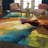 Kayaan Abstract Crimson/Aqua Area Rug-19193377