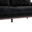 Canapé de style moderne avec causeuse de 75,75 po, canapé 2 places avec salon spacieux, noir
