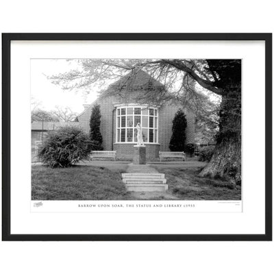 Barrow Upon Soar, The Statue And Library C1955 - Single Picture Frame Print