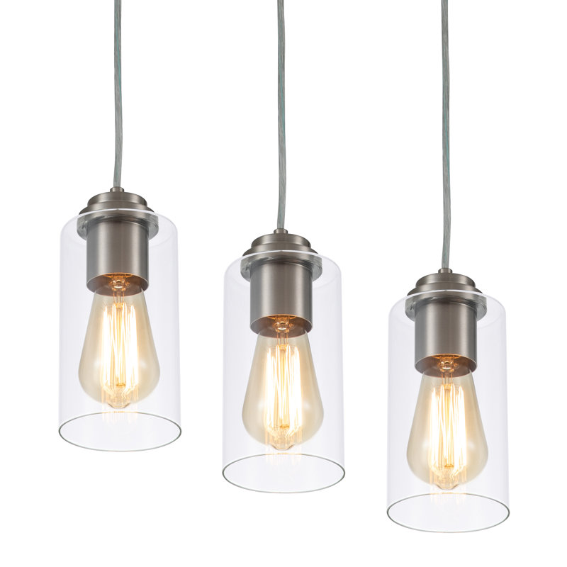 1 - Light Single Cone Pendant, Satin Nickel