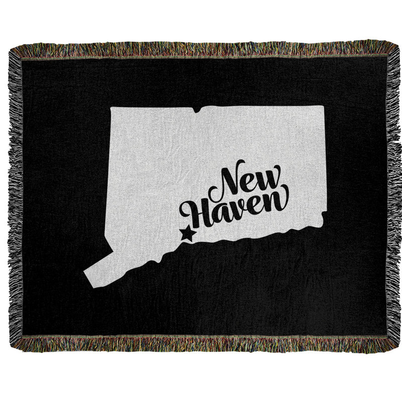 Jeté en coton tissé new refuge connecticut, l 37 po x L 52 po, Noir