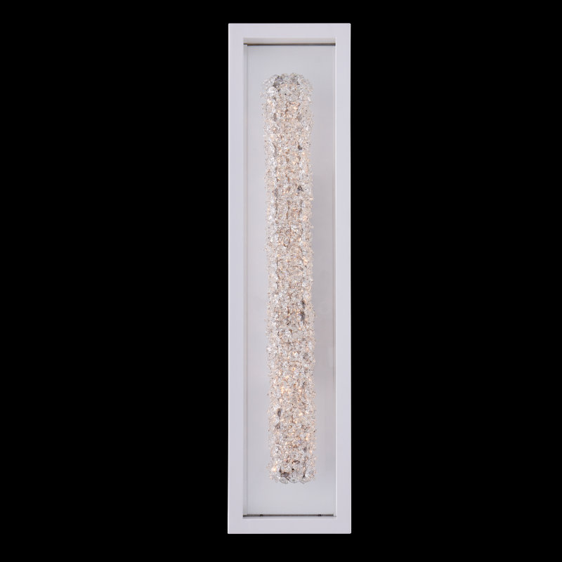 Lina Esterno 1 LT Outdoor Matte White (fluorocarbon)/Clear Outdoor Wall Sconce Allegri, 51" H x 7" W x 7" D