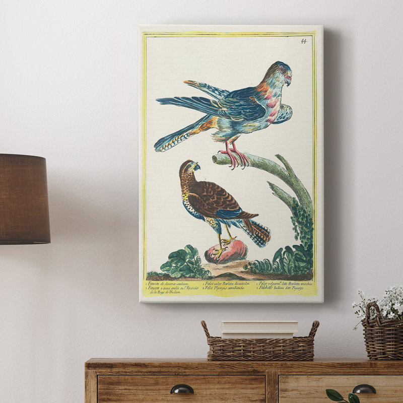 Pastel Birds III - galerie Cavas sur mesure, H 36 po x l 24 po