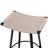 Counter Height Bar Stools Backless Handwoven Kitchen Dining Chairs With Round Footrest Set Of 2 PVC Weaving Pub Stool For Indoor & Outdoor (Black & Creamy White)