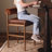 Barrau Upholstered Stool with Solid Wood Frame-120150138-123139608