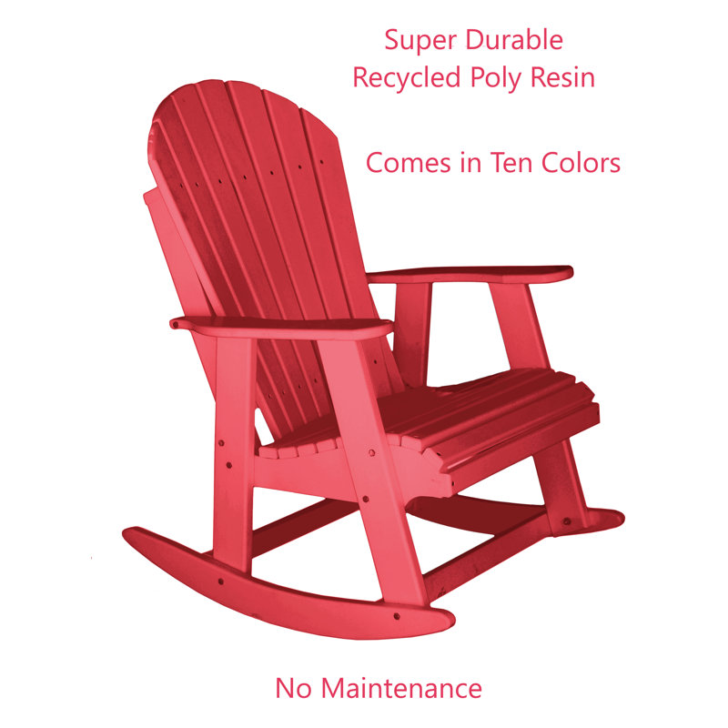 Chaise berçante Klein Poly, Rouge pâle