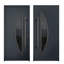 Porte avant en acier pré-suspendue à l'avant / deux 6501 anthracite / fenêtre extérieure latérale et supérieure / inserts en acier inoxydable peints modernes simples-95265386-95265387