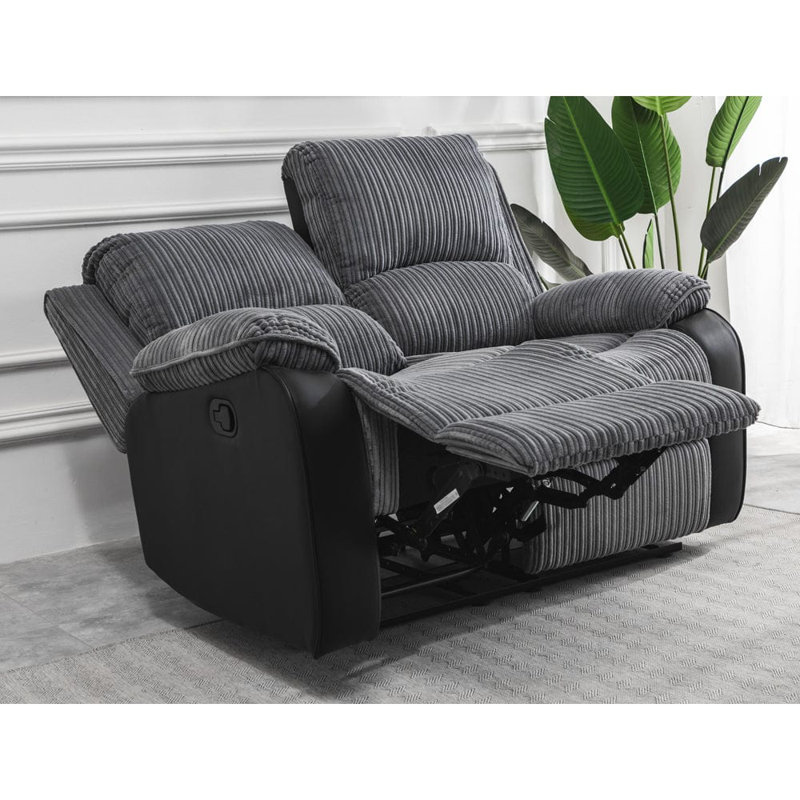 Anding 2 Seater Reclining Sofa, Power - Push Button, 98cm H x 136cm W x 94cm Dcm
