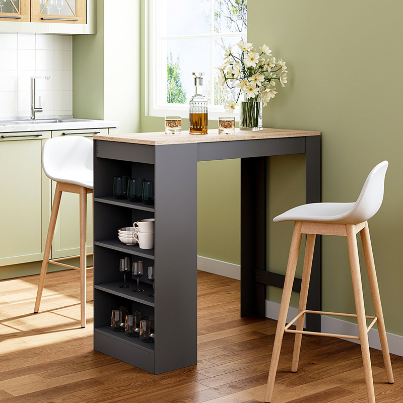 Takaia Dining Table, Black, Brown