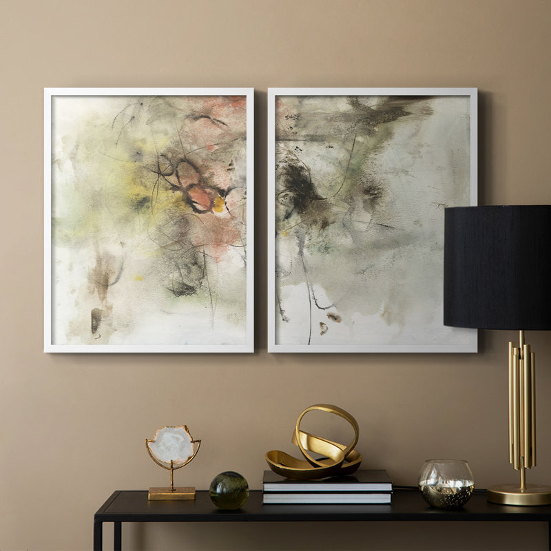 «Soft Inspiration III», reproduction encadrée de qualité supérieure - prête à être accrochée - aucun clou requis - aucun clou requis