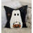 Halloween Ghost with Pumpkin Bucket Throw Pillow