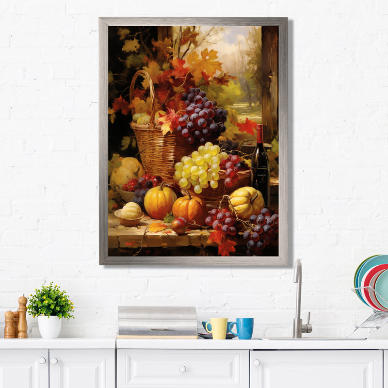 Impression sur toile «Buccsko Food Autumn Harvest I» - fruits, H 32 po x l 16 po x P 1 po, Toile tendue