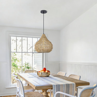 Boho Handwoven Rope Pendant Light
