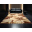 Tapis floral doux et moelleux à motif floral hibiscus brun Temaraia-3409537