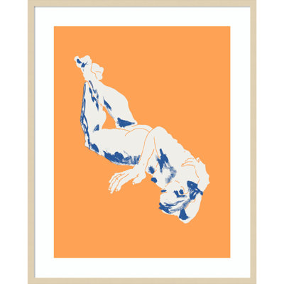 Nude Orange by Nantucket Wood Framed Wall Art Print