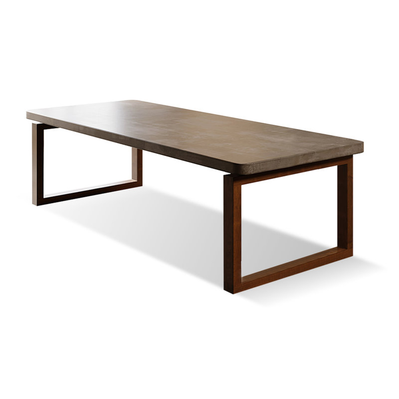 Gray Rectangular Solid wood Butterfly Leaf  Dining Table, 29.53"H x 86.61"L x 35.43"W