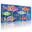 Animaux, ensemble de 3 reproductions d'art sur toile-510917478
