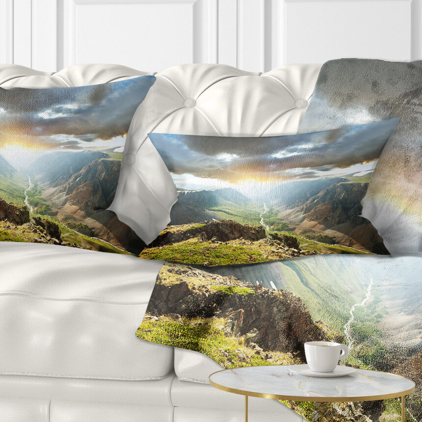 DesignArt Landscape Reversible Throw Pillow | Wayfair